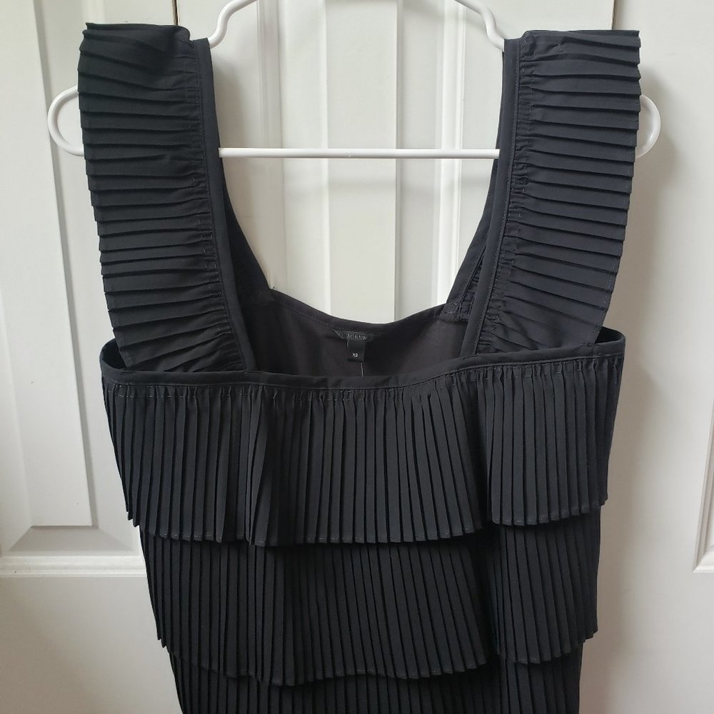 J. Crew Black Tank with Fringe Design - XS